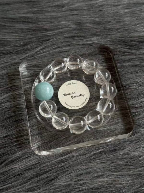 Clear Quartz & Aquamarine Bracelet