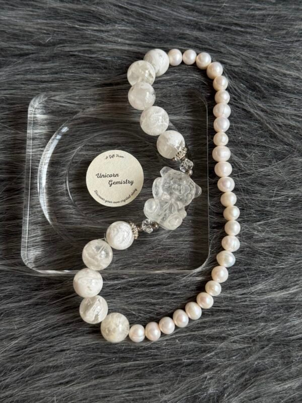Snowflake Phantom & Pearl Double Bracelet