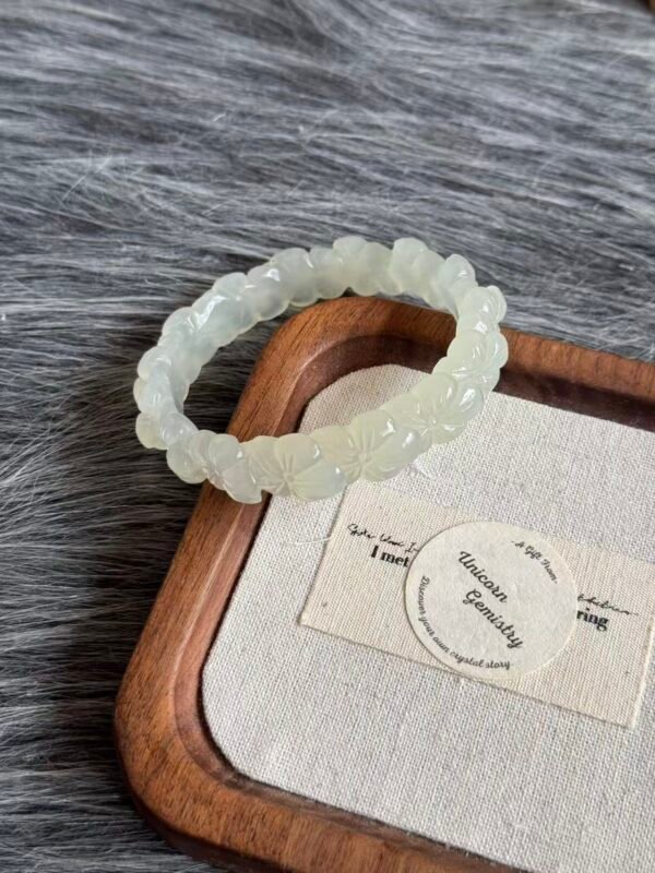 Handcrafted Flower Serpentine Bangle